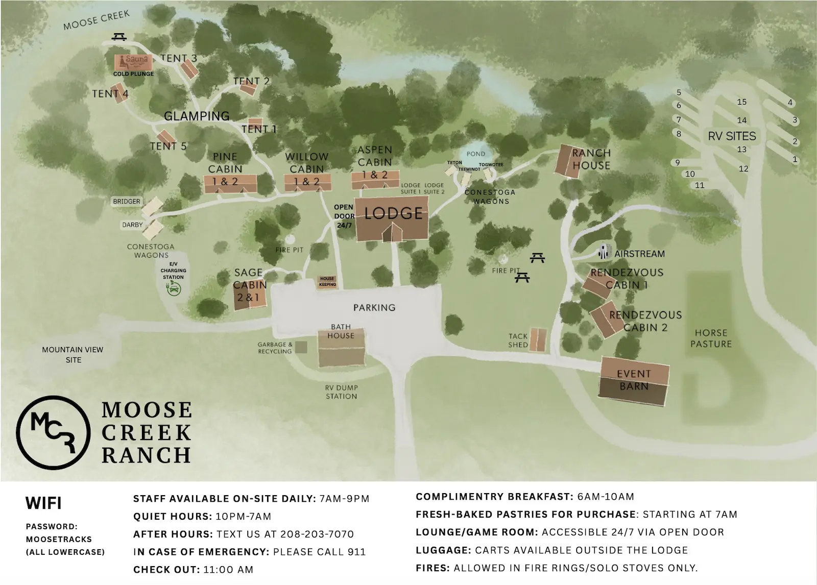 Moose Creek Ranch property map
